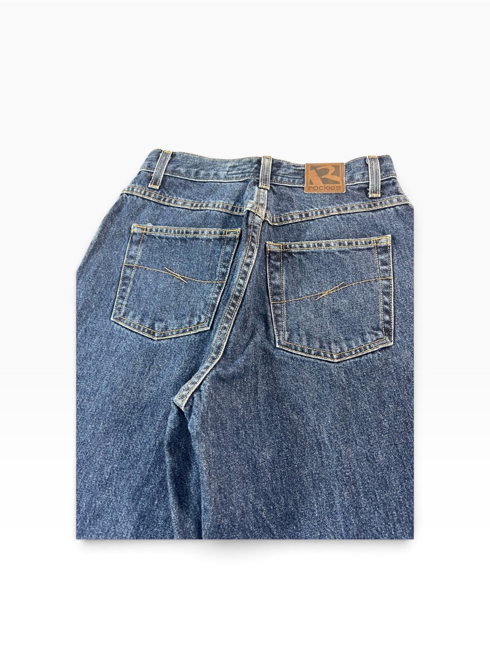 Rockies Vintage Relaxed Fit High Waist Jeans Women’s Size 28 M Dark Blue Denim - Picture 4 of 11